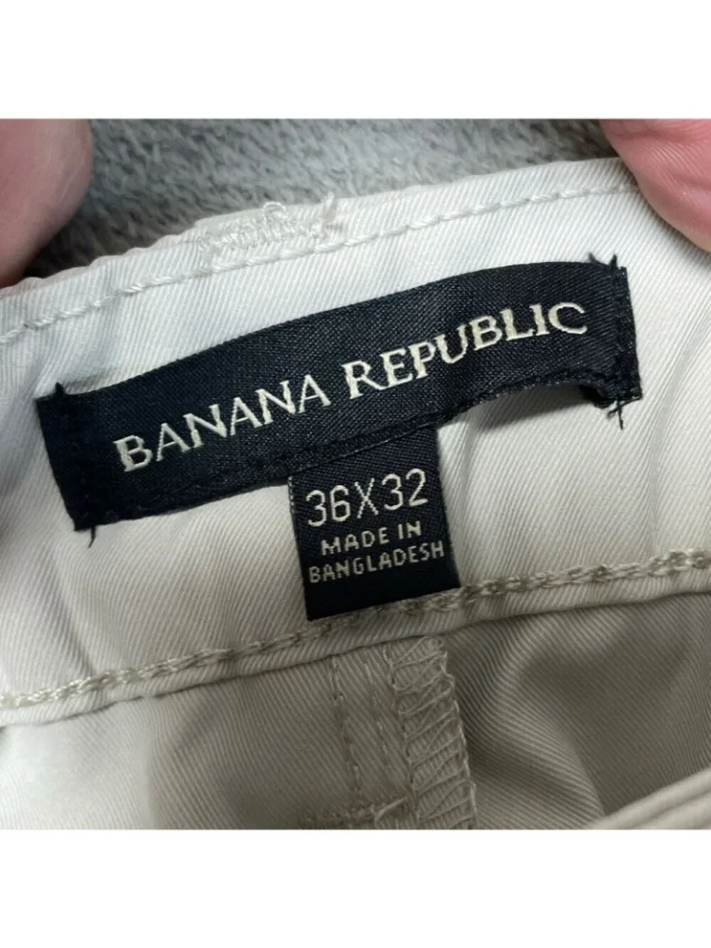 Banana Republic Men's 36X32 Khaki Tech Pants Elastic Waist  i1809